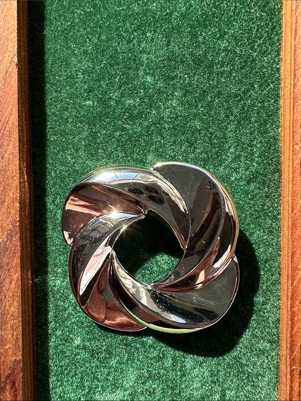 Minimalist Silver Tone Modern Brooch